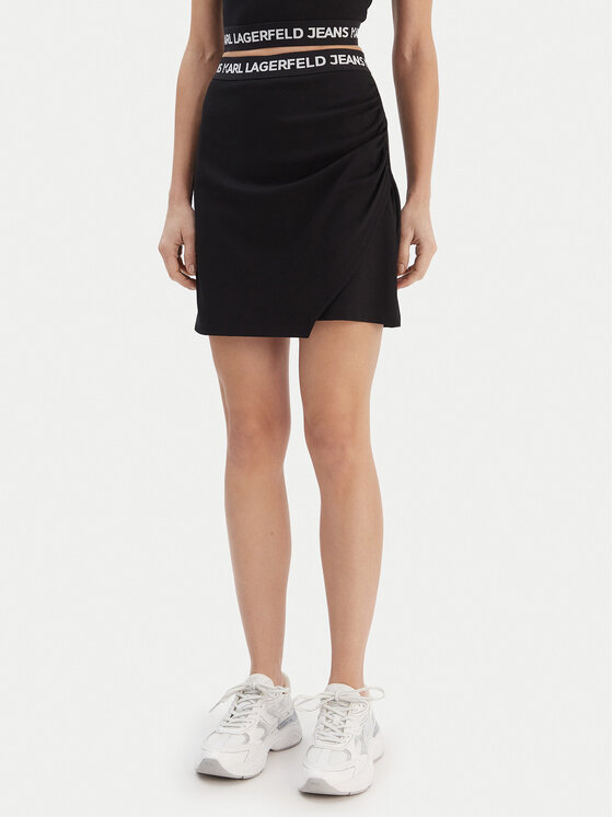 Karl Lagerfeld Jeans Fustă mini B1W12022 Negru Regular Fit