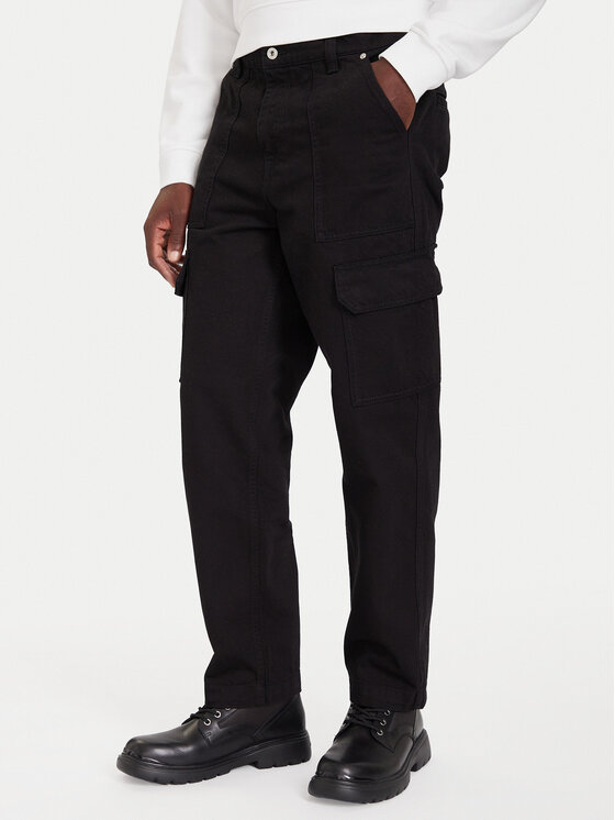 Karl Lagerfeld Jeans Karl Lagerfeld Jeans Hlače iz tkanine A4M10100 Črna Regular Fit