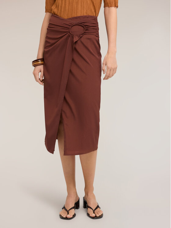 Motivi Motivi Gonna midi 1039Q001208N022 Marrone Regular Fit