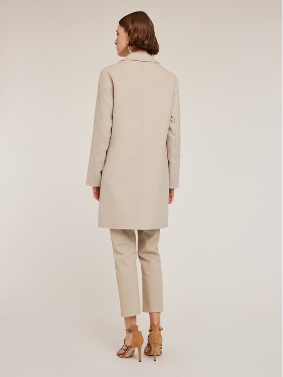 Motivi Motivi Cappotto 0054Q000554N002 Bianco Regular Fit