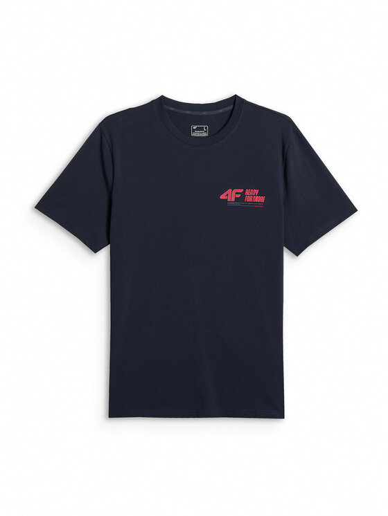 4F 4F T-Shirt COMMERCIAL 12 Granatowy Regular Fit