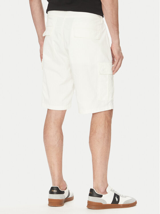 La Martina La Martina Stoffshorts MAB002 TW536 Weiß Regular Fit