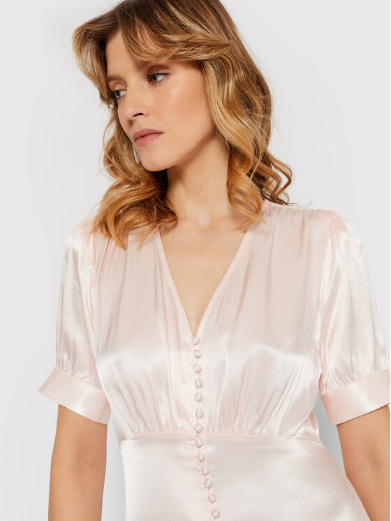 The Kooples The Kooples Kokteilinė suknelė Crazy Shiny FROB24082K Rožinė Regular Fit