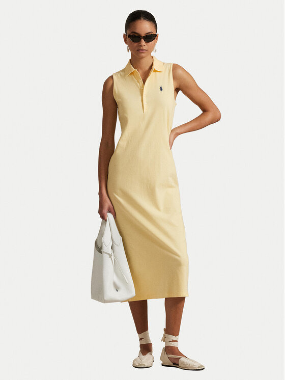 Polo Ralph Lauren Polo Ralph Lauren Vsakodnevna obleka 211968292005 Rumena Regular Fit