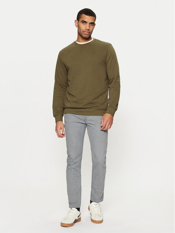 INDICODE INDICODE Majica dugih rukava Derrick 55-615 Zelena Regular Fit