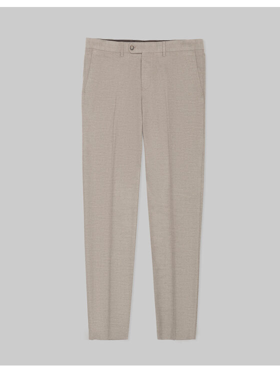 Borgio Borgio Spodnie garniturowe antico Beżowy Slim Fit