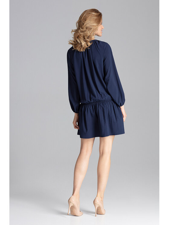 FIGL FIGL Sukienka M661 Granatowy Regular Fit