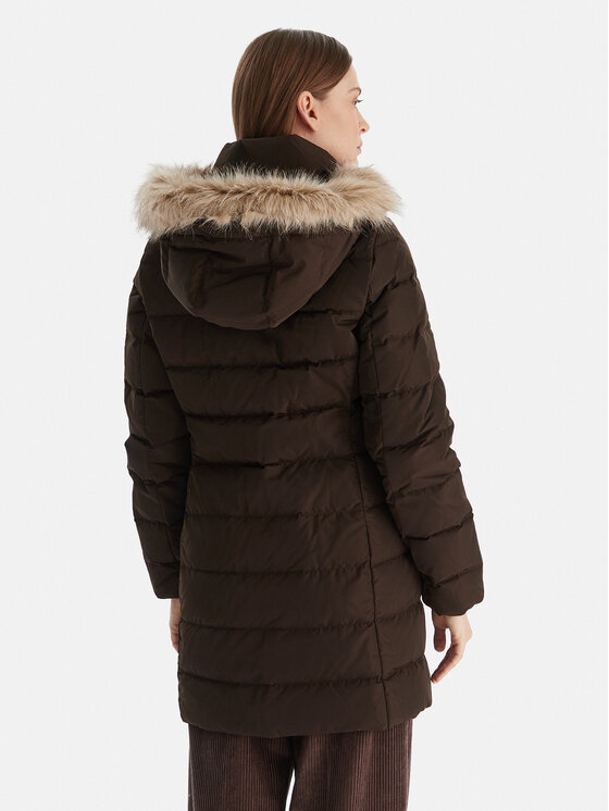 Tommy Hilfiger Tommy Hilfiger Wintermantel WW0WW47540 Braun Slim Fit
