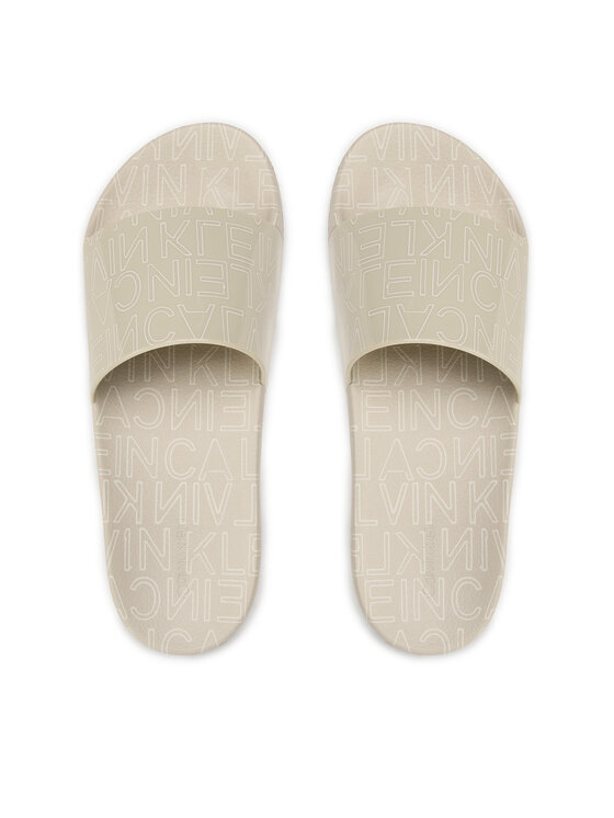Calvin Klein Calvin Klein Pantoletten Pool Slide Rubber HM0HM01062 Creme