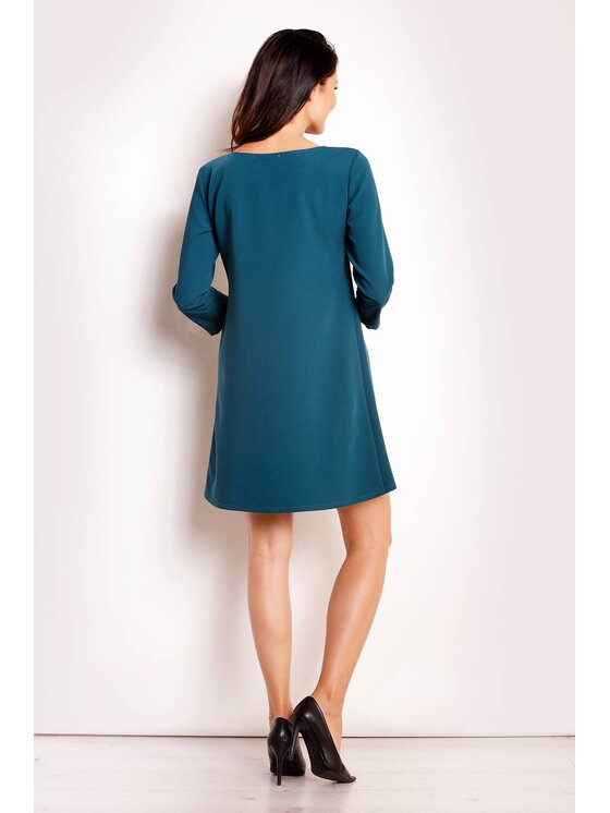 Infinite You Infinite You Sukienka codzienna M111 Zielony Basic Fit