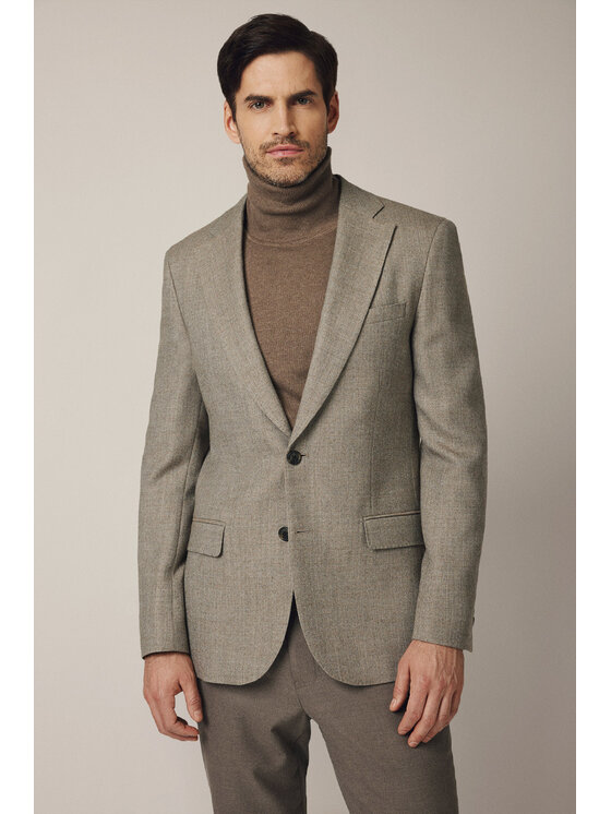Lancerto Lancerto Marynarka Maratea MA073225000012 Beżowy Slim Fit
