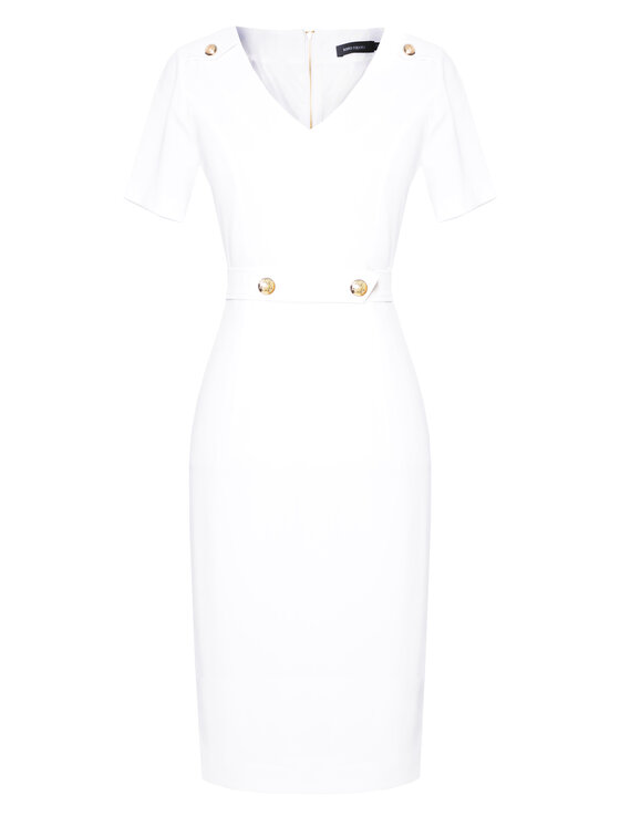 Kasia Zapała Kasia Zapała Sukienka koktajlowa Sukienka Lilly Kremowy Slim Fit