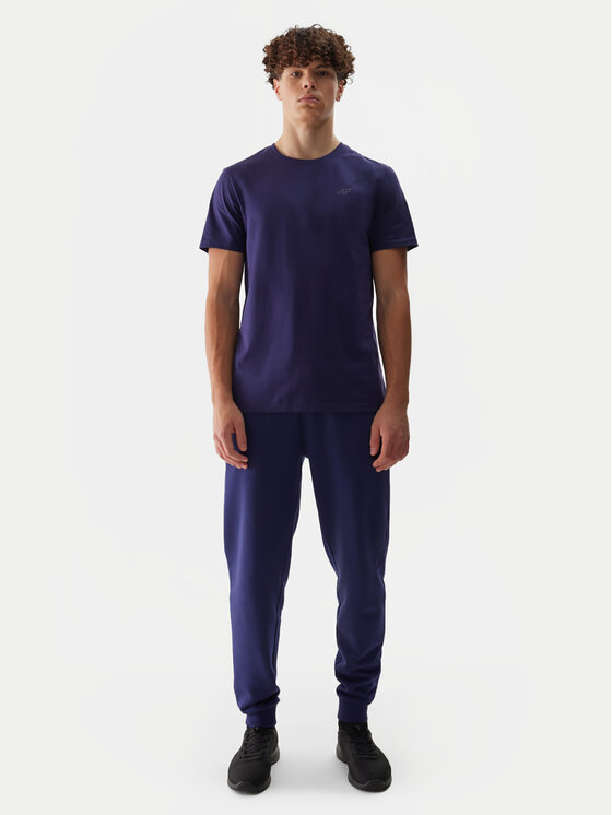 4F 4F Jogginghose 4FWSS24TTROM603 Dunkelblau Regular Fit
