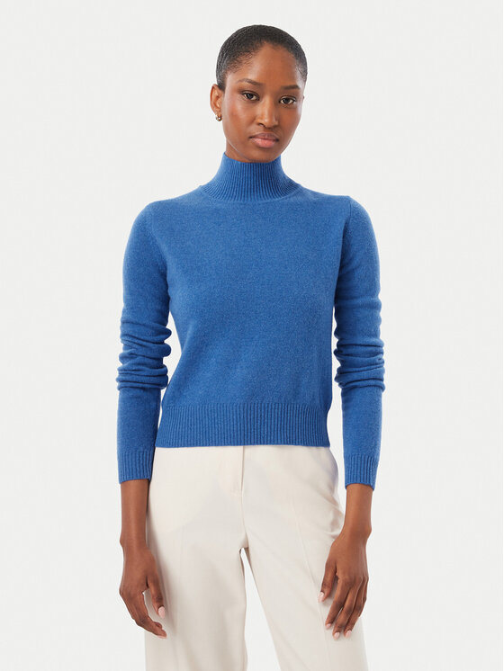 Marella Bluză cu gât Zucca 2623366212 Albastru Regular Fit