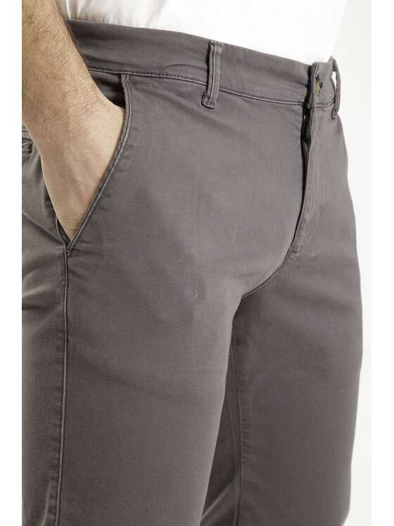 Cross Jeans Cross Jeans Chinosy F 194-955 Szary Tapered Leg