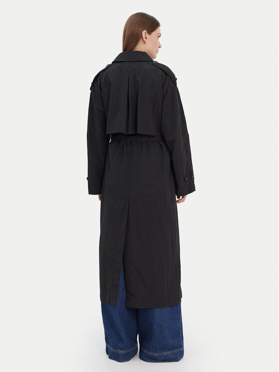 Tommy Hilfiger Tommy Hilfiger Trenčkot WW0WW45632 Černá Oversize