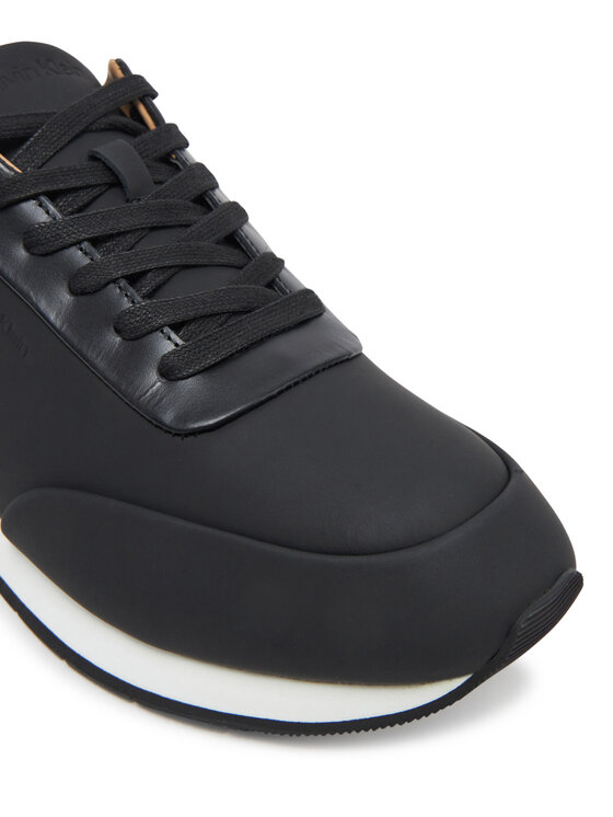 Calvin Klein Calvin Klein Snīkeri Low Prof Runn Laceup Rubb Lth HM0HM01707 Melns