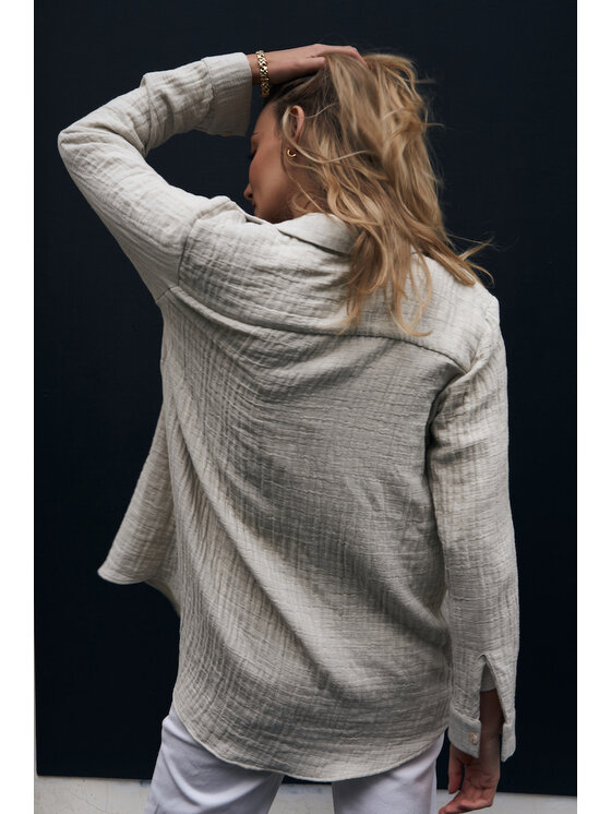 TRIPLES TRIPLES Koszula Pamela Beżowy Basic Fit