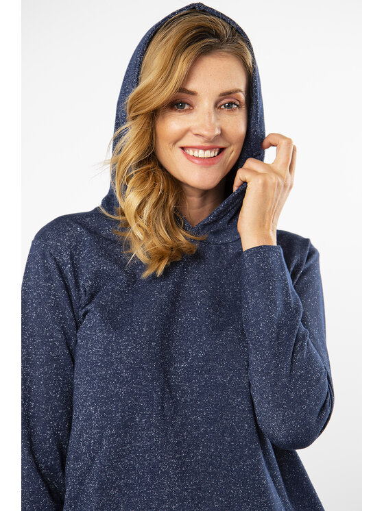 QUIOSQUE QUIOSQUE Bluzka 19-TD-185 Niebieski Regular Fit