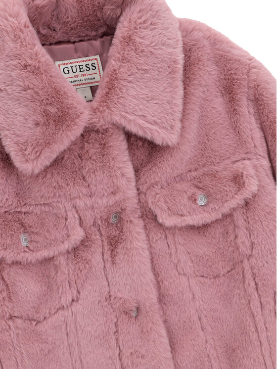 Guess Guess Pelzmantel J6YL13 K4223 Rosa Regular Fit
