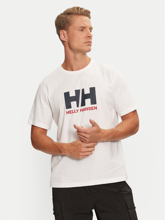 Helly Hansen Tričko Logo 30396 Biela Regular Fit