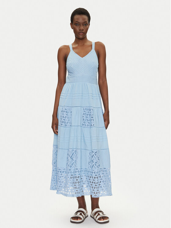 Iconique Iconique Літня сукня IC25-064 Блакитний Regular Fit