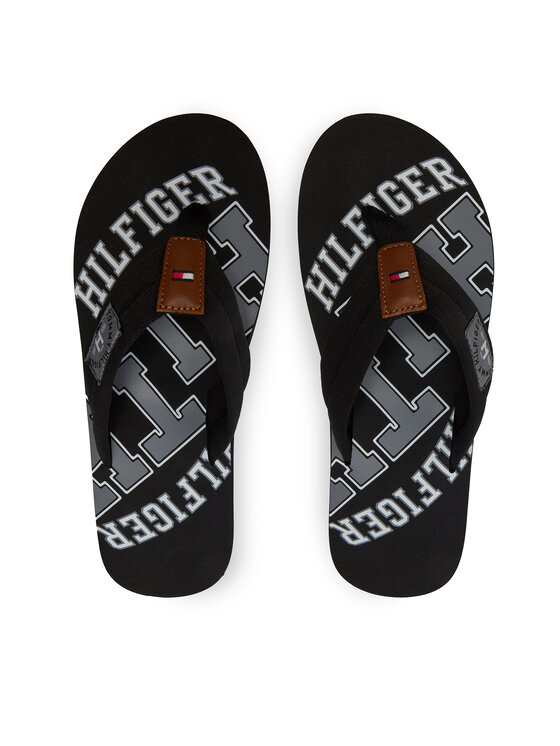 Tommy Hilfiger Čības uz pirksta Essential Th Beach Sandal FM0FM01369 Melns