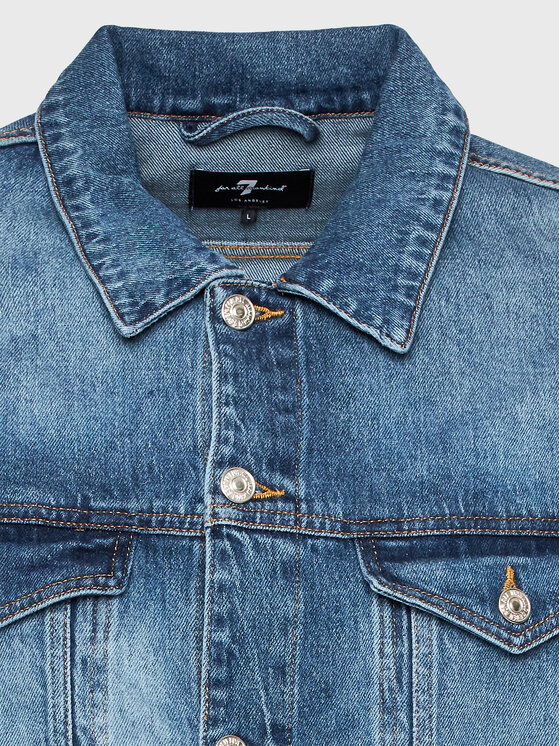 7 For All Mankind 7 For All Mankind Džinsinė striukė Perfect JSK5C100LO Mėlyna Regular Fit