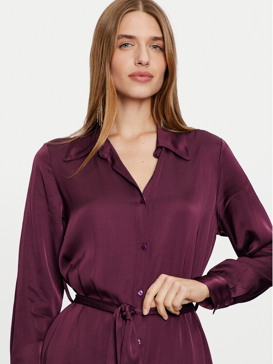 Haveone Haveone Haljina košulja AWG-M017 Ljubičasta Regular Fit