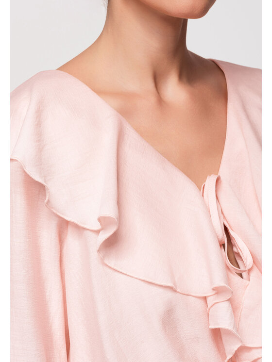 Ombre Ombre Bluzka OW-TS-E0032 Różowy Loose Fit
