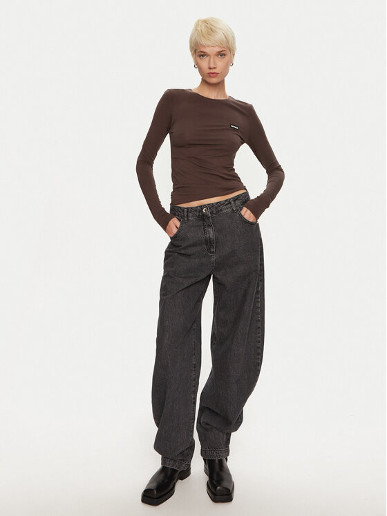 ROTATE ROTATE Bluza Zildu 113132573 Rjava Regular Fit