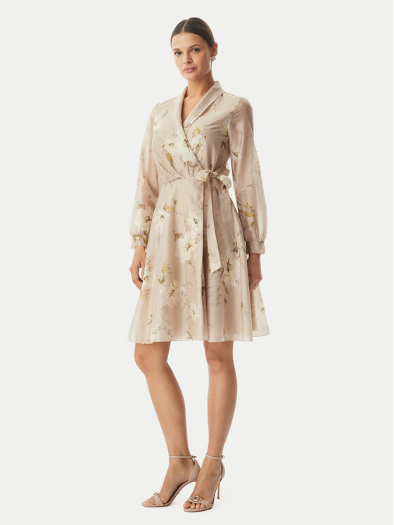 Rinascimento Rinascimento Rochie cocktail CFC0128000003 Bej Regular Fit