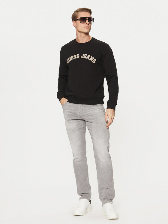 Guess Jeans Guess Jeans Mikina M5RQ41 KCPR1 Černá Regular Fit