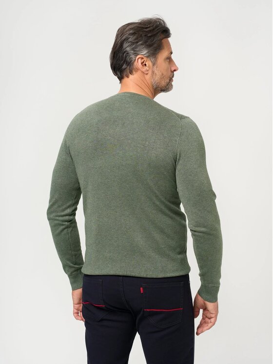Willsoor Willsoor Sweter 71420 Zielony Anatomic Fit