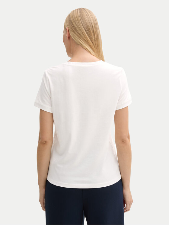 Tom Tailor Tom Tailor Majica 1045543 Bela Regular Fit