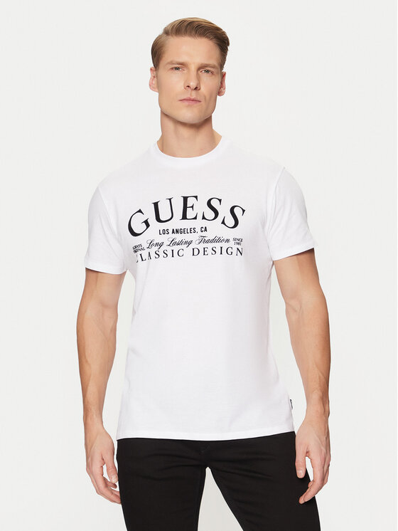 Guess Guess T-Shirt M5RI43 K9RM1 Λευκό Regular Fit
