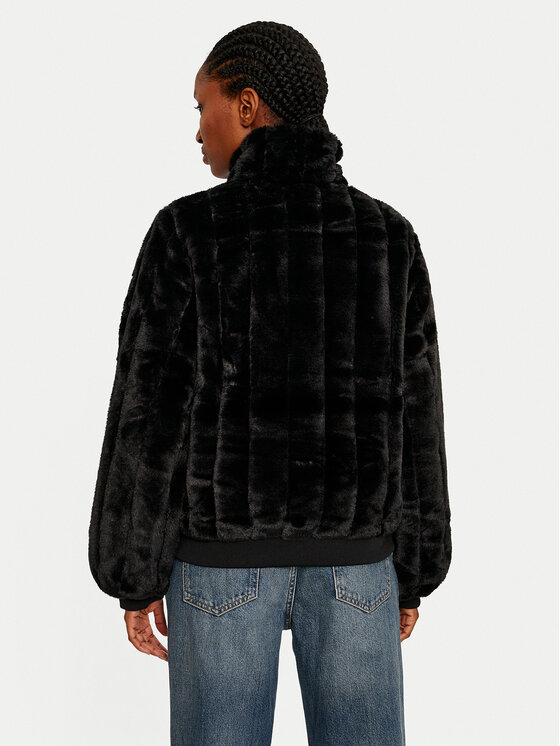 Vila Vila Pelzmantel Embra 14097836 Schwarz Regular Fit
