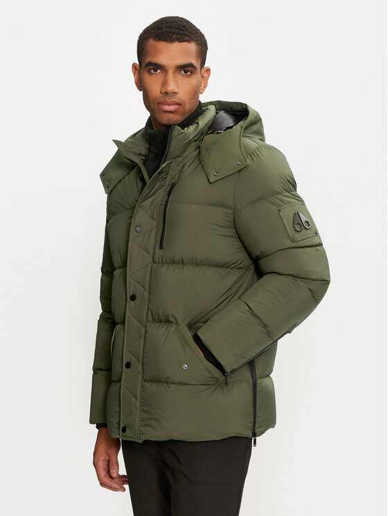 Moose Knuckles Vatovaná bunda M34MJ196 Zelená Regular Fit