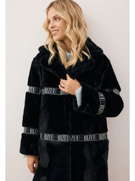BIZUU BIZUU Kabát FLORENCE Černá Standard Fit