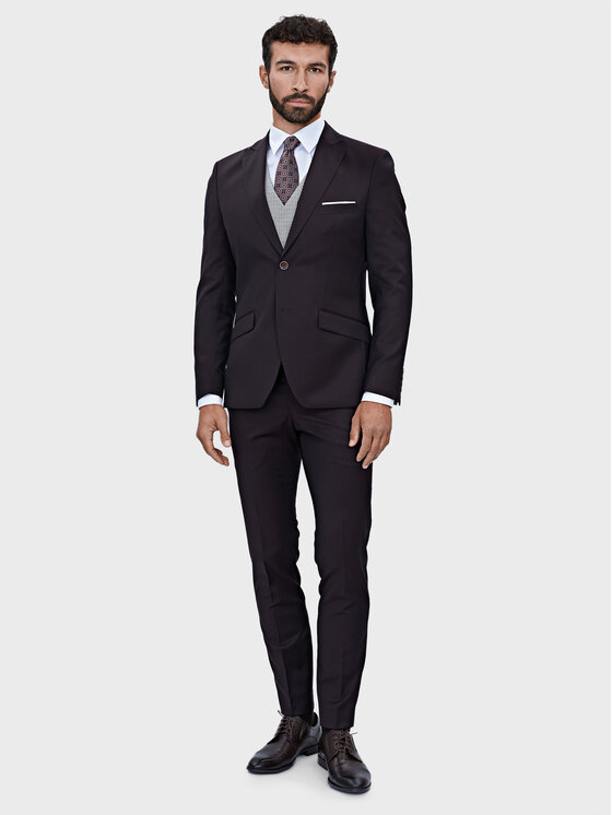 Evenemen Evenemen Garnitur Cameron Fioletowy Slim Fit