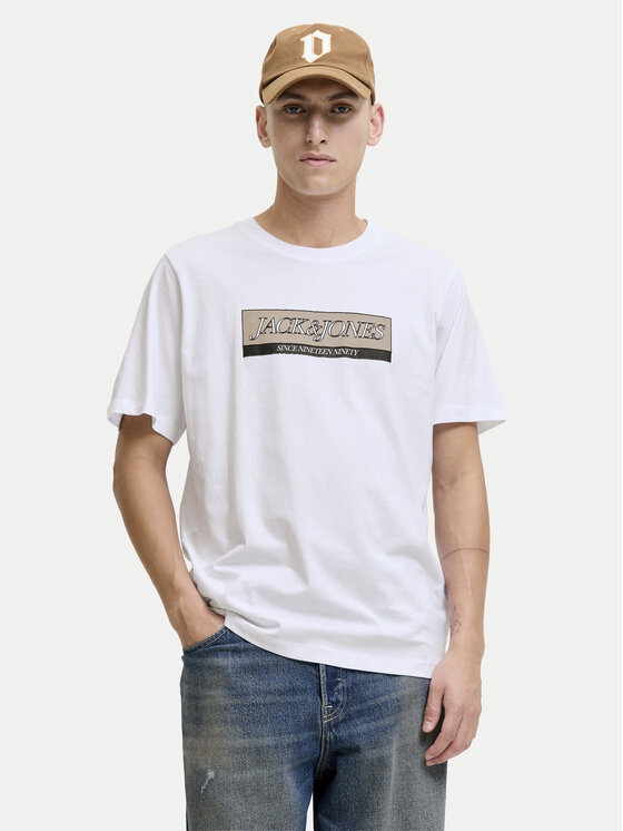 Jack & Jones Jack & Jones Póló Rinwood 12283628 Fehér Regular Fit