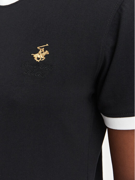 Beverly Hills Polo Club Beverly Hills Polo Club Тишърт P-SS26W-TS0104 Черен Regular Fit