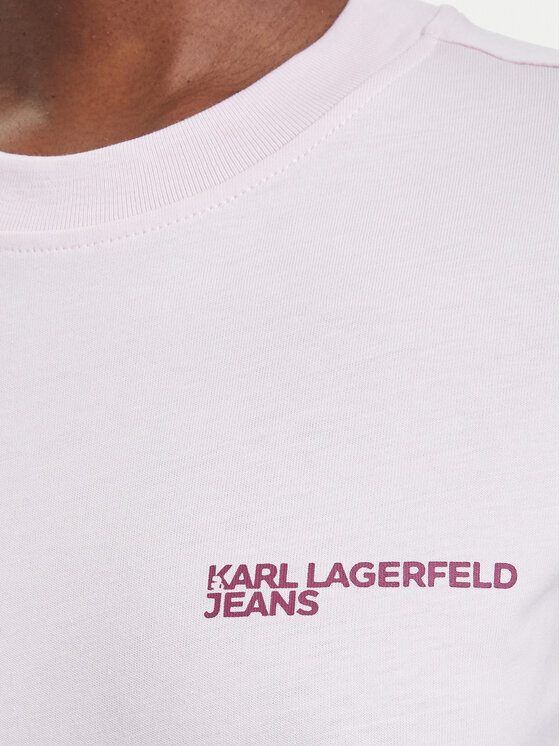 Karl Lagerfeld Jeans Karl Lagerfeld Jeans T-Shirt A1W17004 Světle růžová Slim Fit