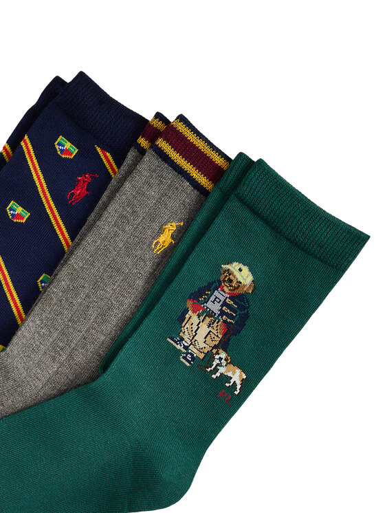 Polo Ralph Lauren Polo Ralph Lauren Комплект 3 чифта дълги чорапи детски 444P03160001 Цветен