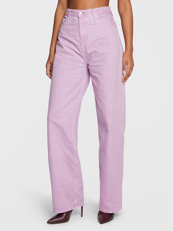 Calvin Klein Jeans Calvin Klein Jeans Džínsy J20J220182 Fialová Relaxed Fit