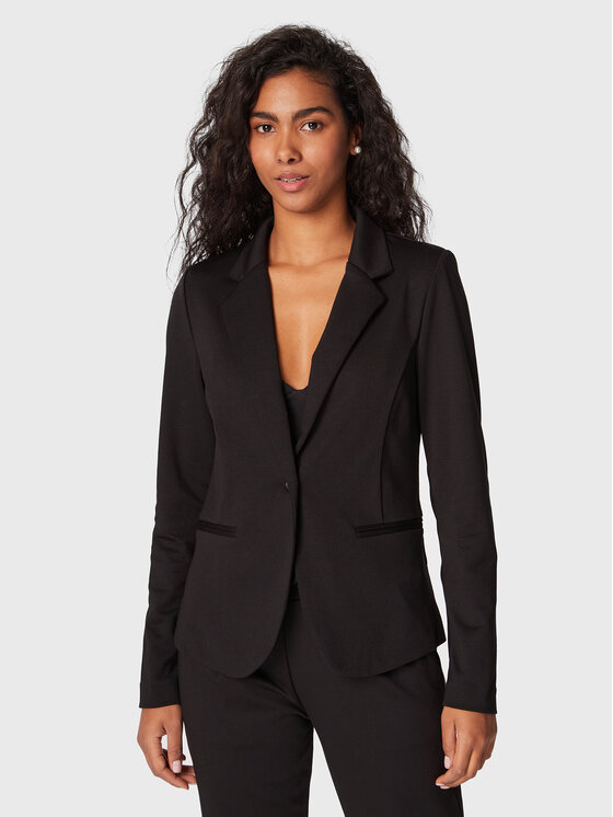 ICHI Sacou Kate 20101801 Negru Regular Fit