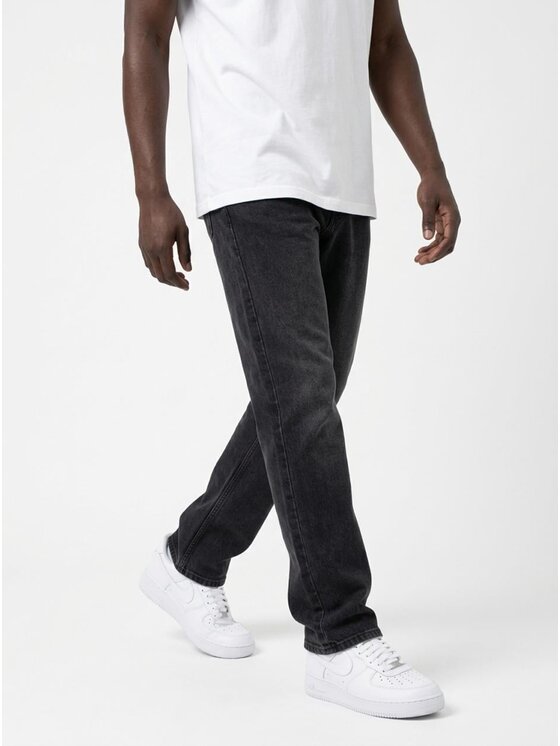 Jigga Wear Jigga Wear Jeansy Klasyczne 131768 Czarny Regular Fit