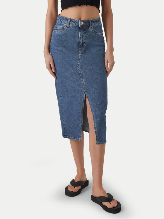 Vero Moda Vero Moda Fustă de blugi Veri 10295731 Albastru Regular Fit