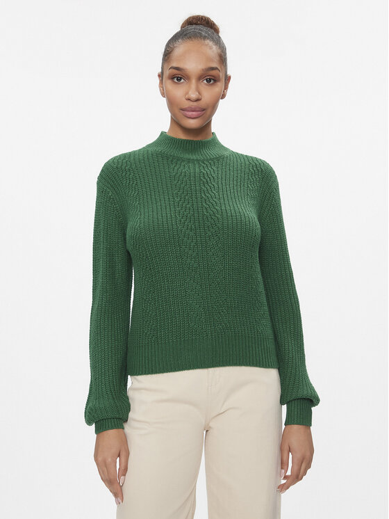 JDY Bluză cu gât Justy 15305467 Verde Regular Fit