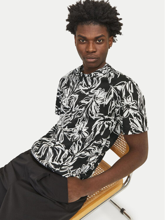 Jack&Jones Jack&Jones Majica Lafayette 12250434 Črna Relaxed Fit